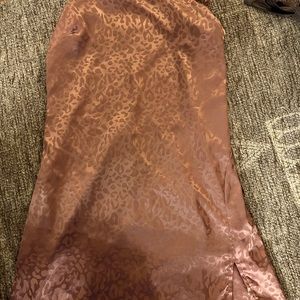 UO Dusty Rose Leopard Print strapy Dress leg slit & adjustable straps| XS